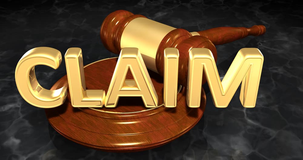 A 3D illustration depicting the concept of claim law.






